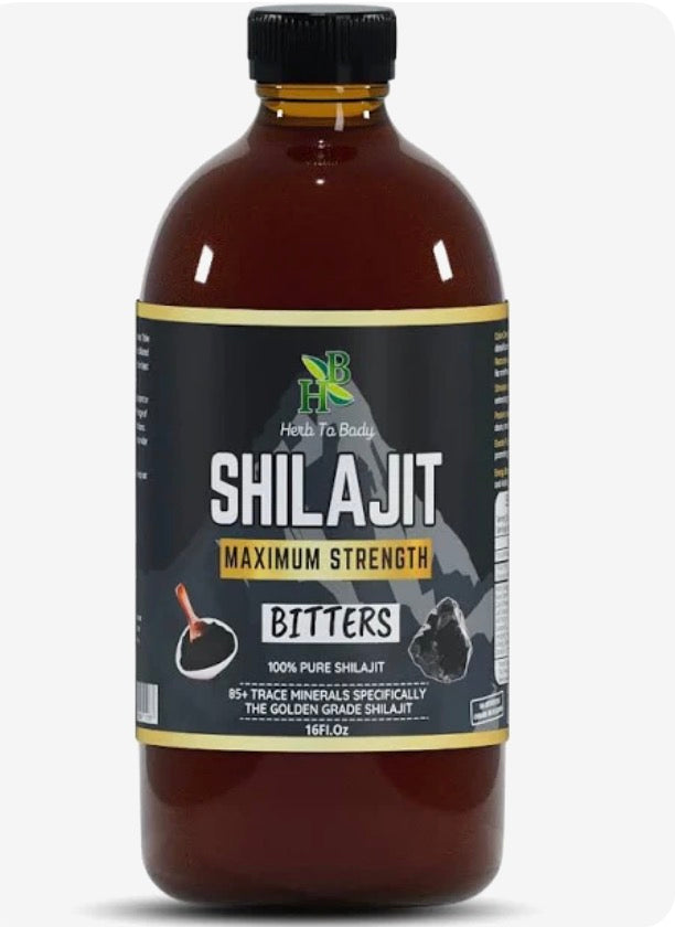 Herb To Body Shilajit Bitters - 16oz Mineral-Rich Herbal Tonic