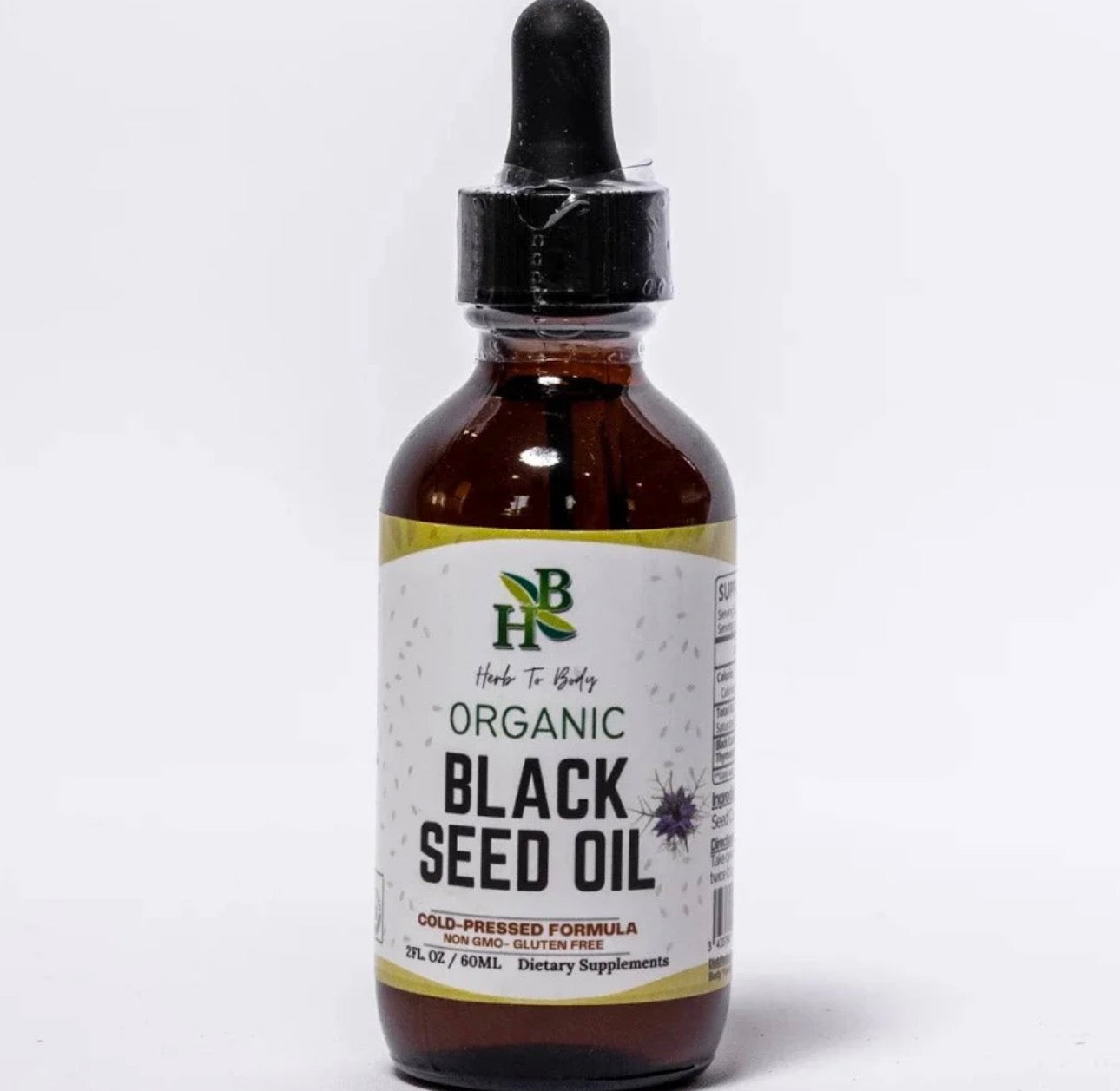 Herb To Body Black Seed Oil – 4oz Cold-Pressed Nigella Sativa